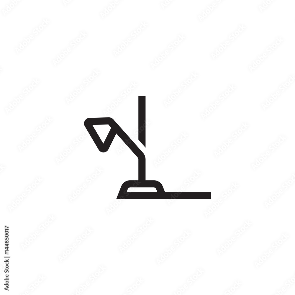 L initials unique logo desk lamp black L initials unique logo desk lamp black
