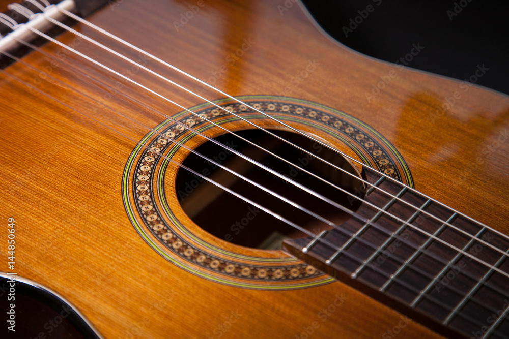Fragment of an acoustic guitar Fragment of an acoustic guitar