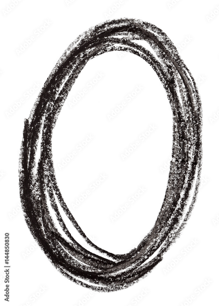 Handwritten sketch black Letter O Handwritten sketch black Letter O