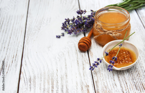 Honey and lavender flowers