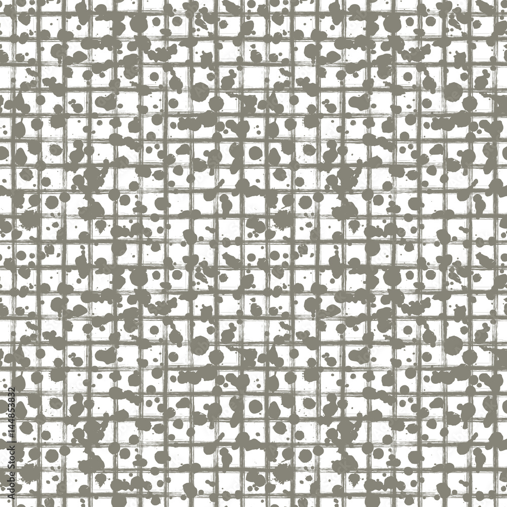 Vector seamless pattern, tile with inc splash, blots, smudge and brush strokes, lines. Grunge endless template for web background, prints, wallpaper, surface, wrapping, repeat elements for design. Vector seamless pattern, tile with inc splash, blots, smudge and brush strokes, lines. Grunge endless template for web background, prints, wallpaper, surface, wrapping, repeat elements for design.