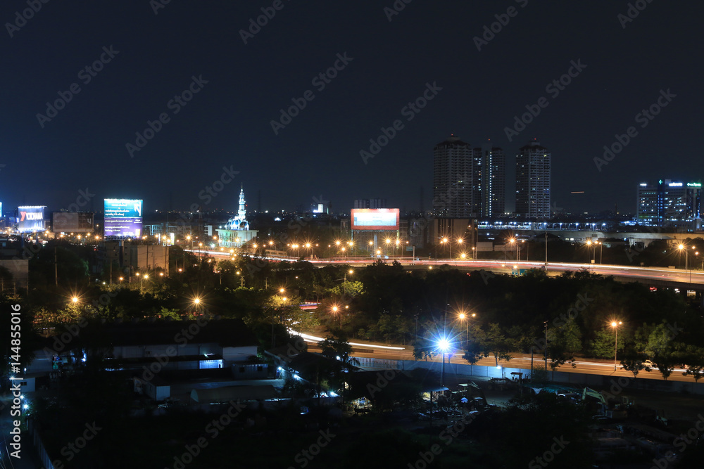 BANGKOK - APRIL 24:  Bangkok city at night April 24, 2015 at Thailand.