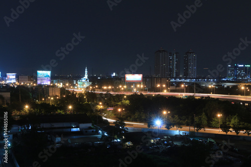 BANGKOK - APRIL 24: Bangkok city at night April 24, 2015 at Thailand.