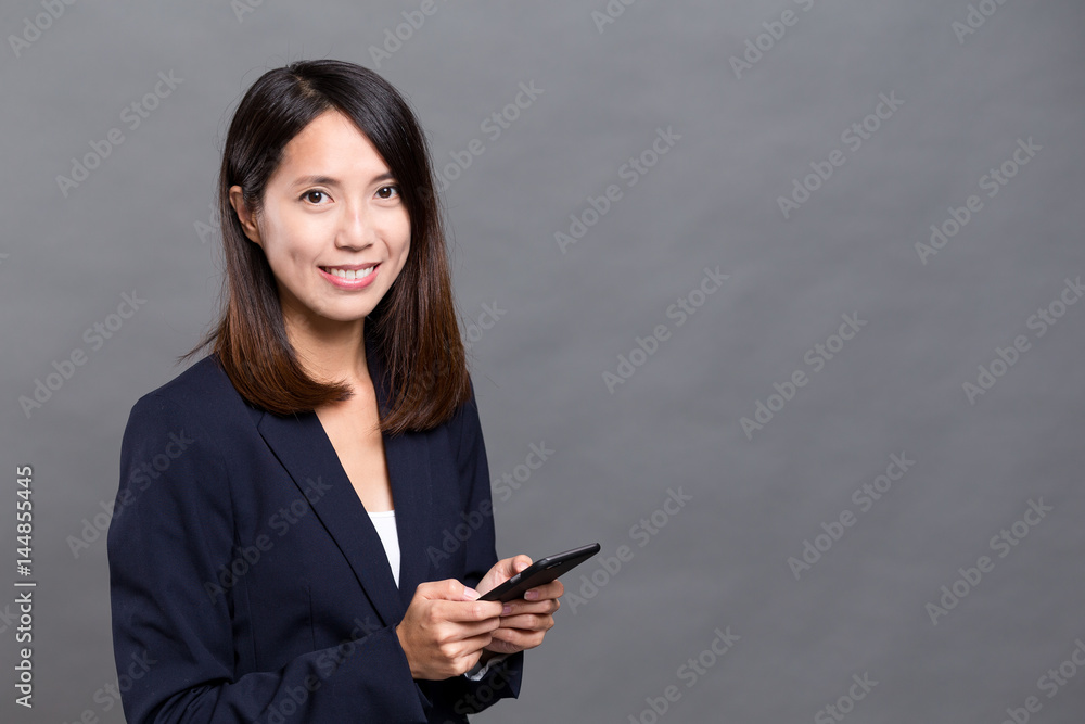 Business woman use of mobile phone Business woman use of mobile phone