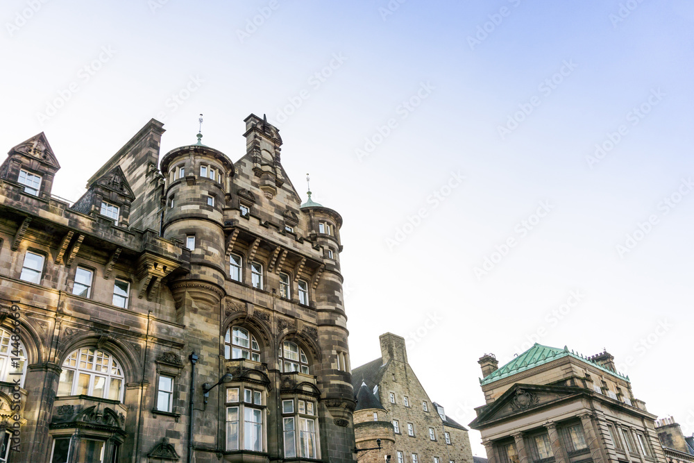 antique city building in Edinburgh, Scotland