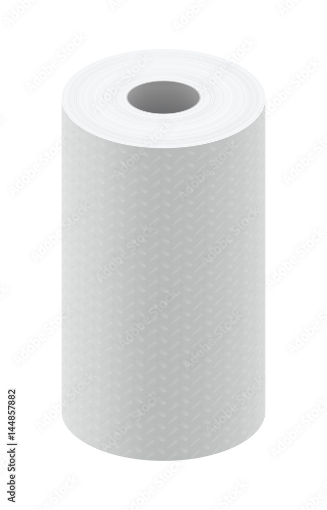 Paper roll for POS printer template isolated on white background vector illustration. Paper roll for POS printer template isolated on white background vector illustration.