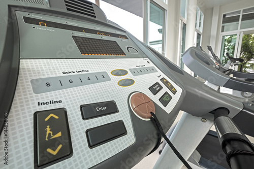 Treadmill in the fitness.