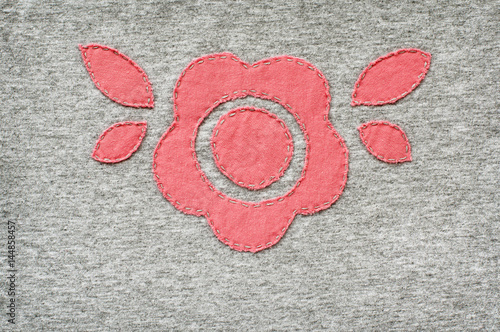 Gray jersey fabric with cor...