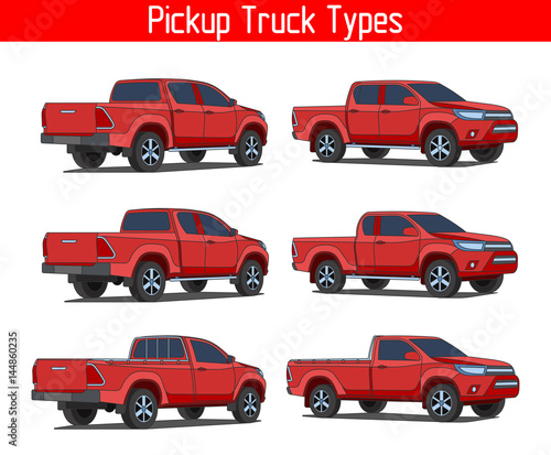 TRUCK pickup types template drawing