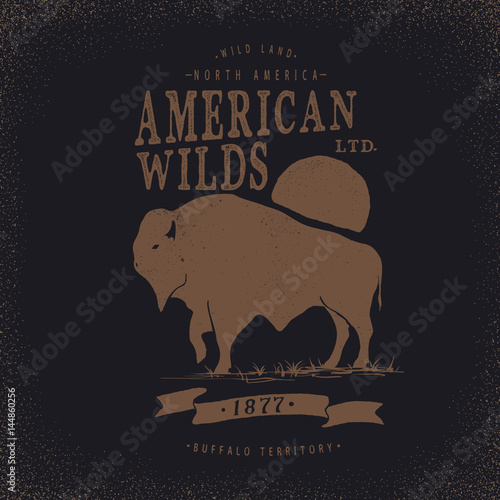 buffalo retro label