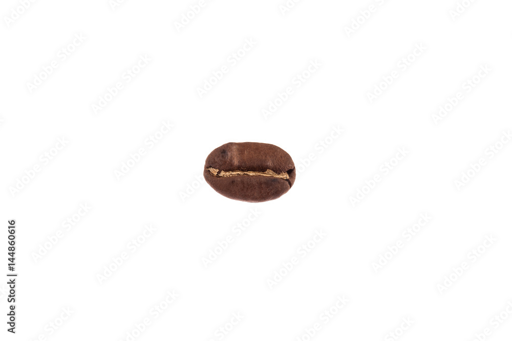 A coffee bean on white background A coffee bean on white background