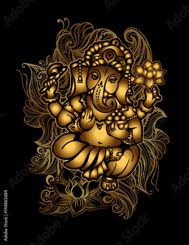 Gold Ganesha 24