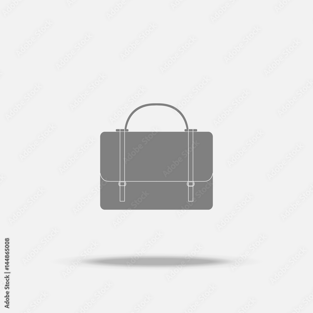 Business bag flat icon with shadow Business bag flat icon with shadow