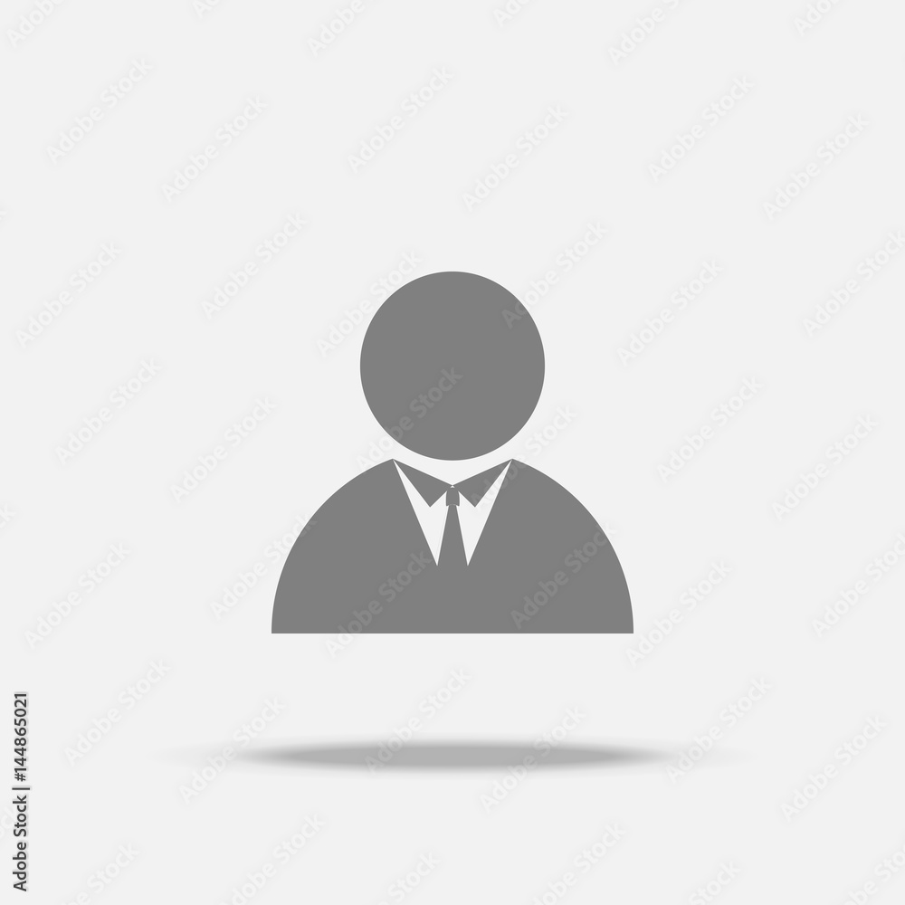 Business man flat icon with shadow
Business man flat icon with shadow