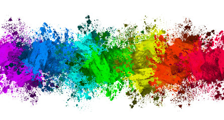 Multi-Color Paint Splatter Border/Background