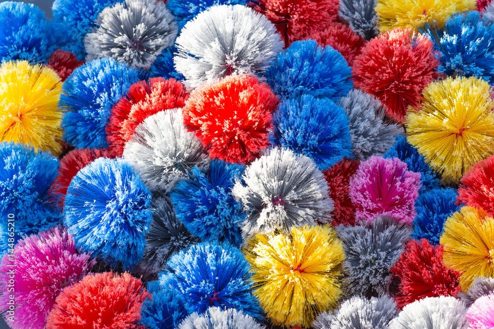 furry colored balls background