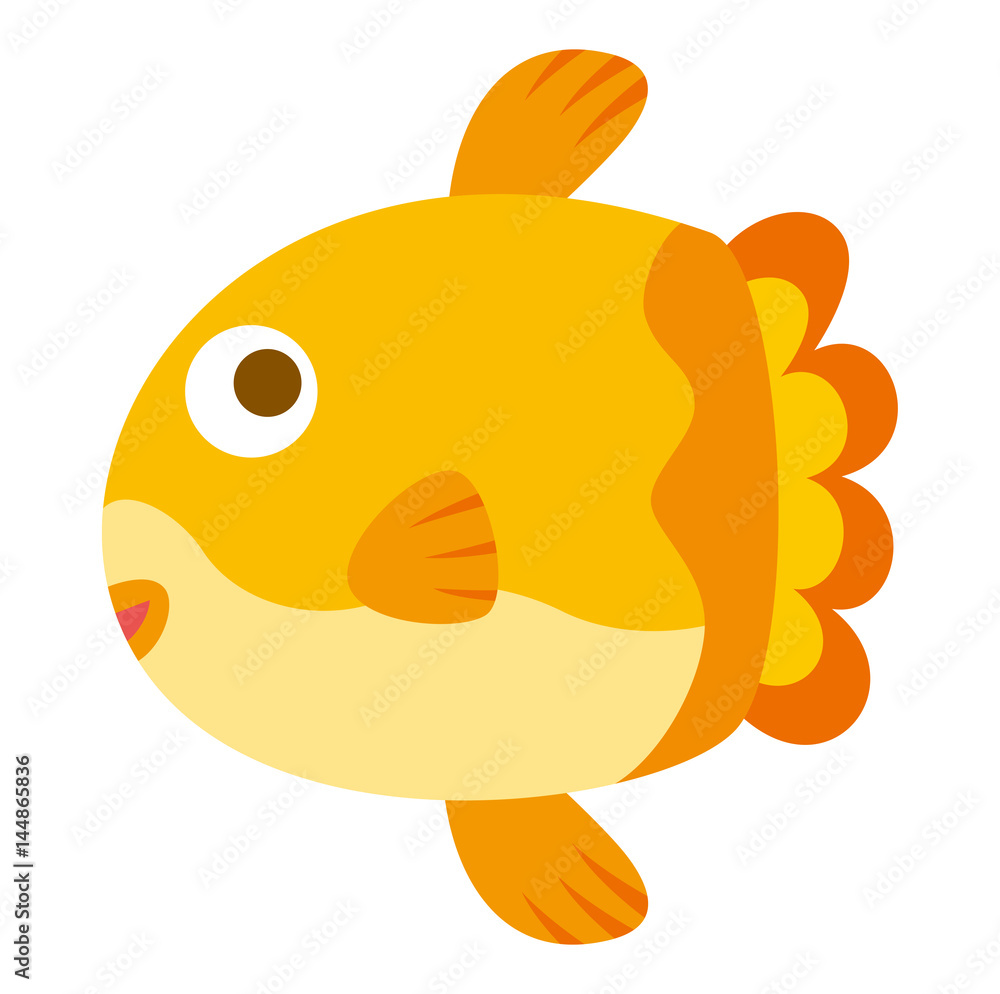 マンボウ 海の生き物キャラクター アイコン Stock イラスト Adobe Stock