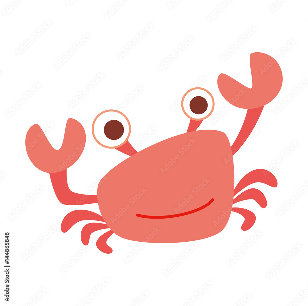 カニ 蟹 海の生き物キャラクター アイコン Stock イラスト Adobe Stock