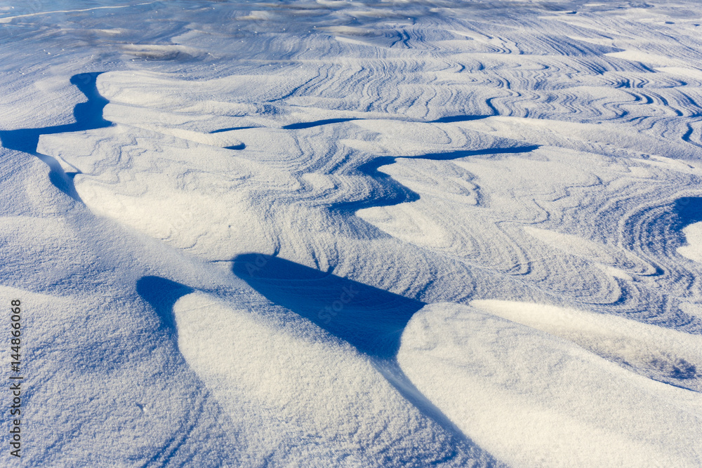 Snow surface structure winter background 