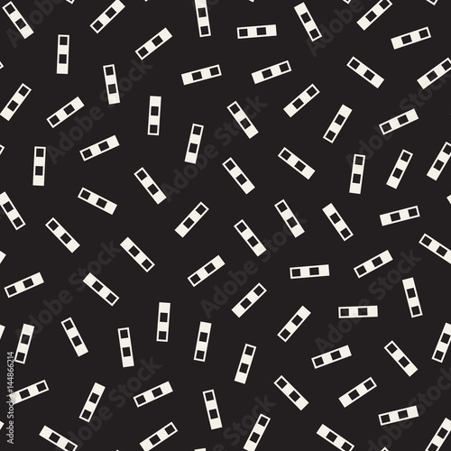 Seamless primitive jumble minimalism patterns. Randomly scattered geometric shapes. Abstract retro backgroun
