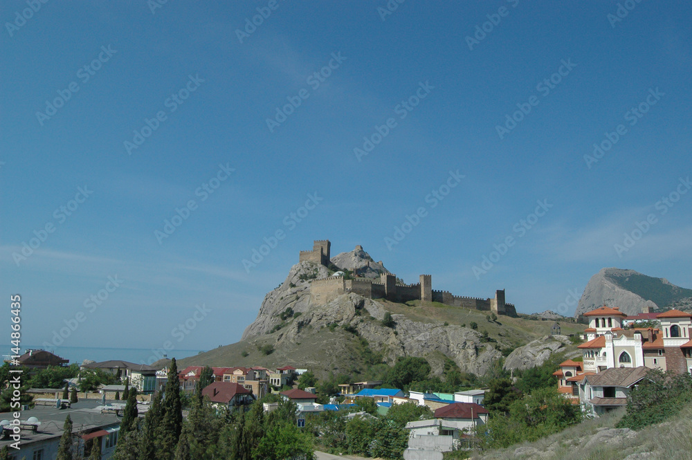 Obraz premium Генуэзская крепость, Судак, Крым, пейзаж