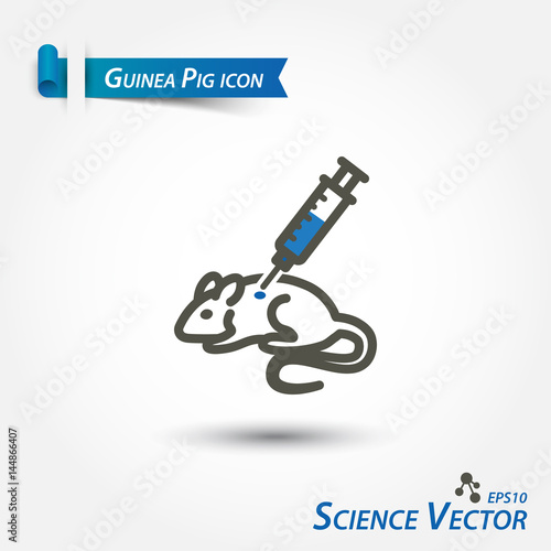 Guinea pig ( Laboratory animals) icon . Scientific vector .