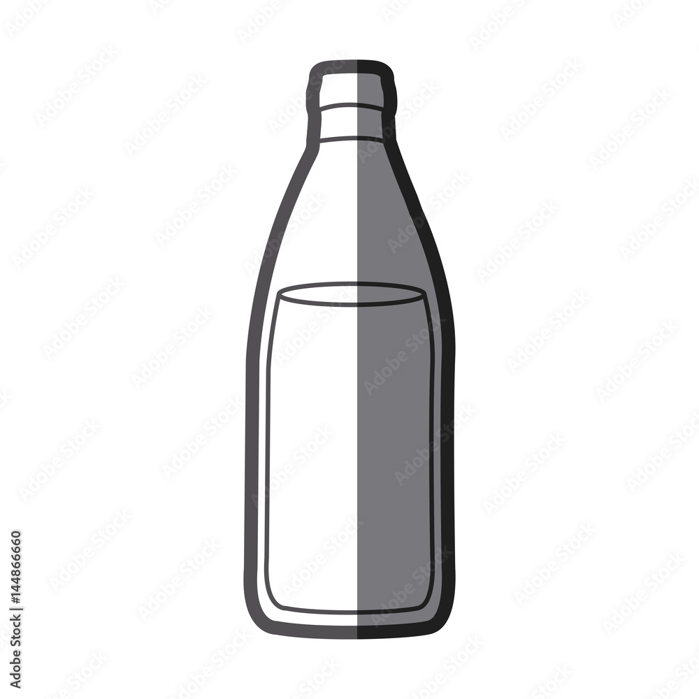 grayscale silhouette with bottle of water vector illustration grayscale silhouette with bottle of water vector illustration
