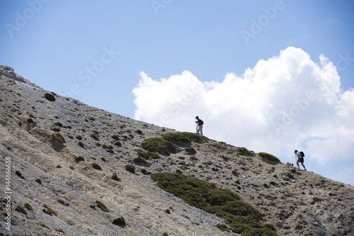 Climbing a mountain photo