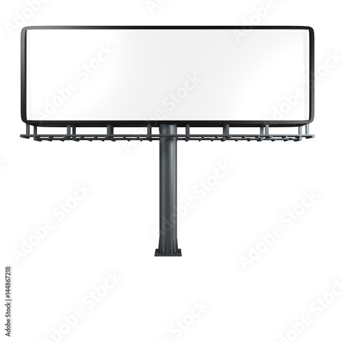 3D Rendering of a empty billboard with clipping path