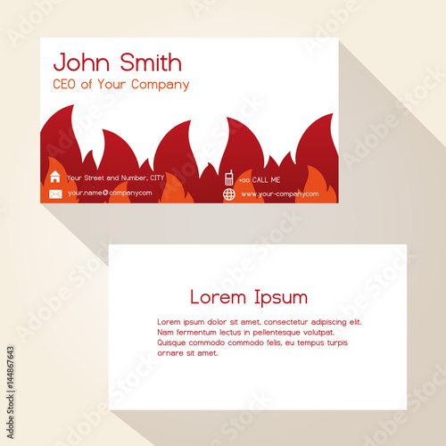 fire brigade theme business card design eps10