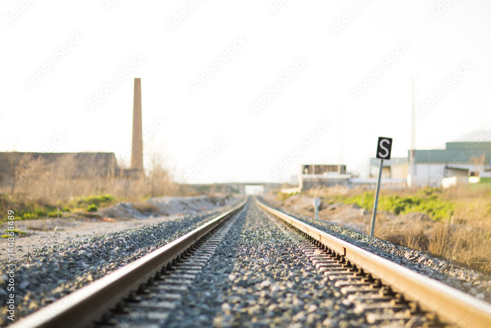Fototapeta premium The railroad turns.