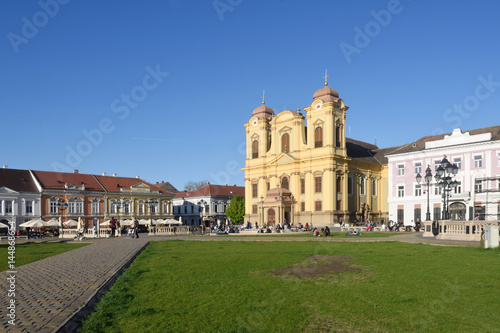 Fototapeta Naklejka Na Ścianę i Meble -   Union Square of Timisoara, Romania.