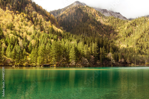 Swan Lake Jiuzhaijou national park, SiChuan, China (UNESCO World Heritage Site and a World Biosphere Reserve)