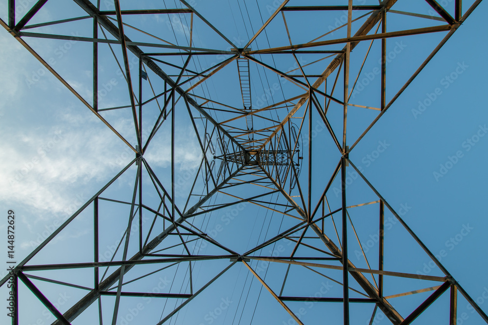 Electrical transmission towers.