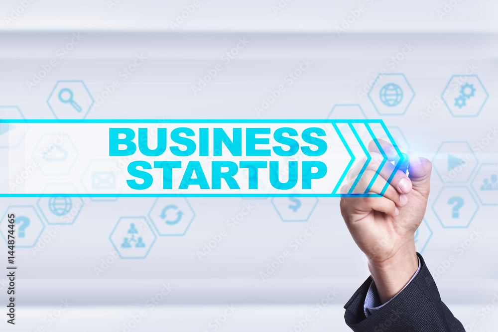 Businessman drawing on virtual screen. business startup concept. Businessman drawing on virtual screen. business startup concept.