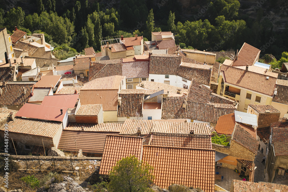 View of the roofs of the town.