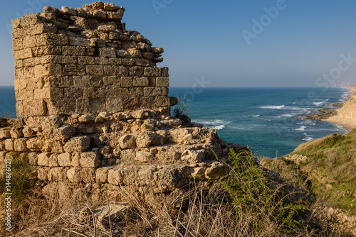 Part of the remains of the strategic Crusader fortress in Apollonia. From there they could overlook the sea and had control over the shoreline.