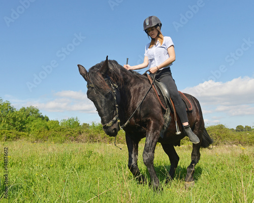 young riding girl