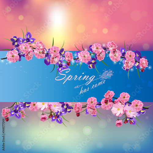 Fototapeta Naklejka Na Ścianę i Meble -  red cherry flower