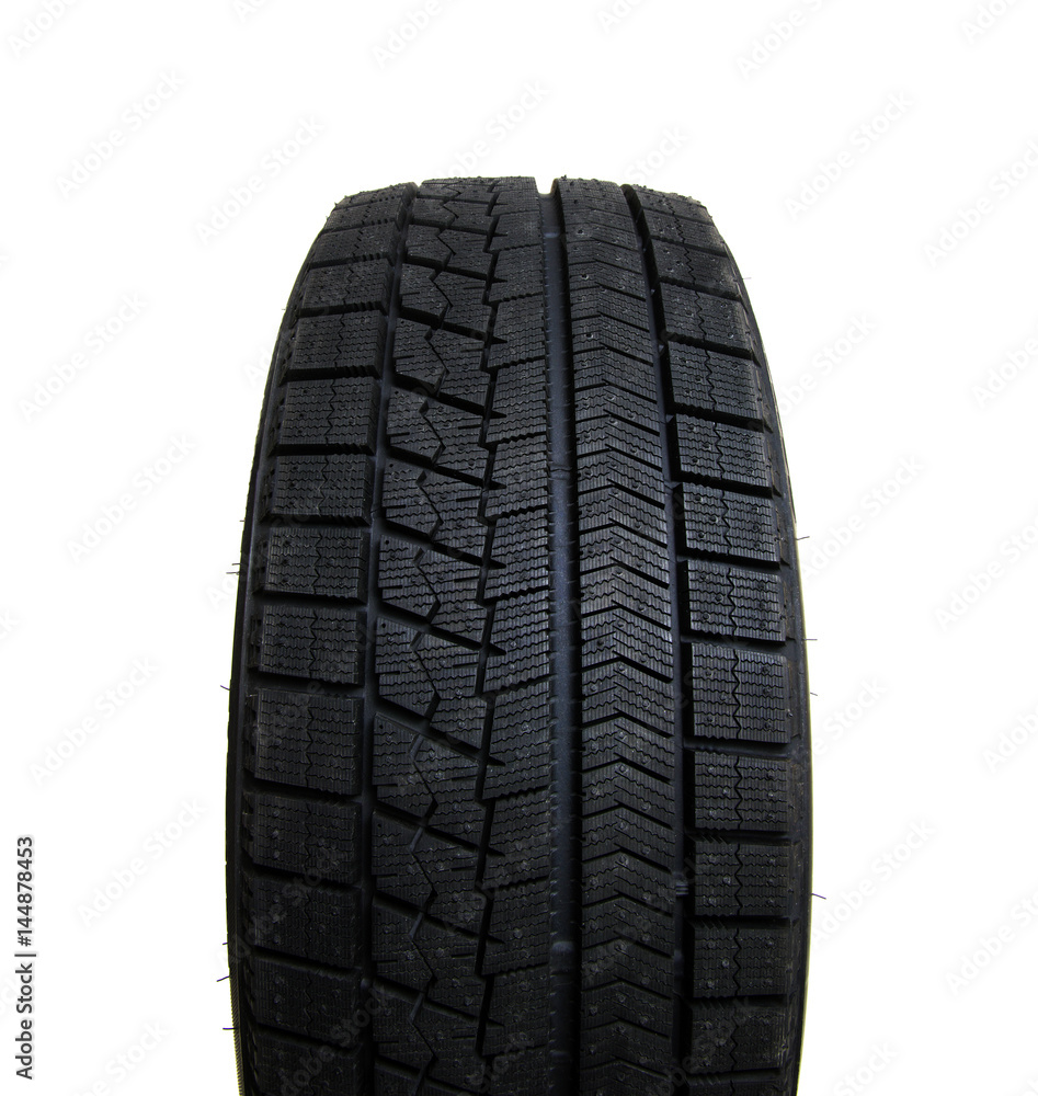 Car tire isolated on white