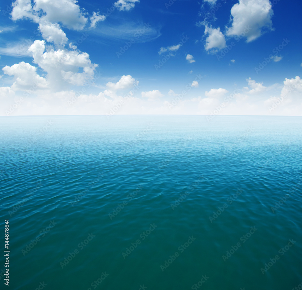 Blue sea water surface