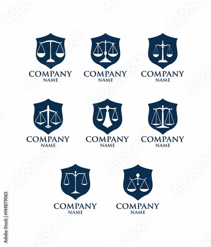 Set of Shield Law Firm Logo Template