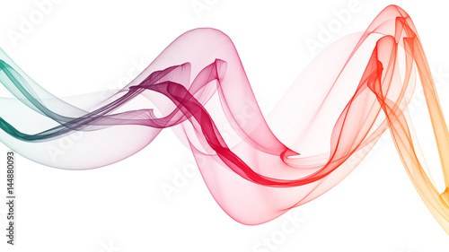 3d illustration of Colorful waves look like smoke