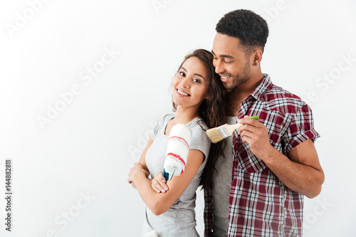 Shot of hugging couple photo