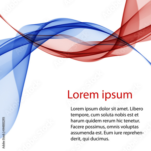 Abstract background with red and blue wave