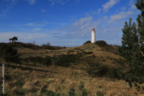 malerische Hügellandschaft am Dornbusch auf der Insel Hiddensee, Mecklenburg-Vorpommern, Deutschland