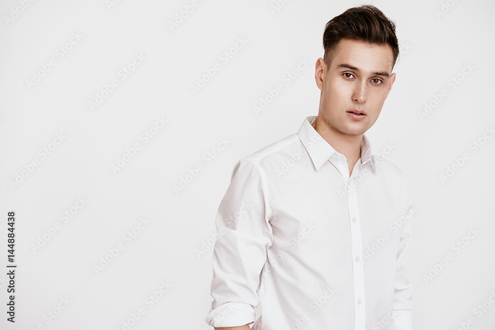 elegant man in white elegant man in white