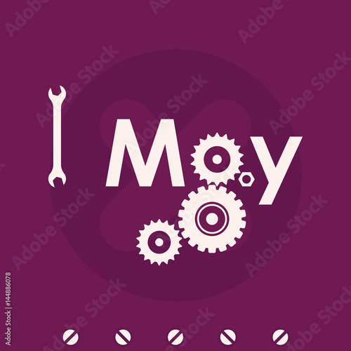 1st May Labor Day vector poster or banner.