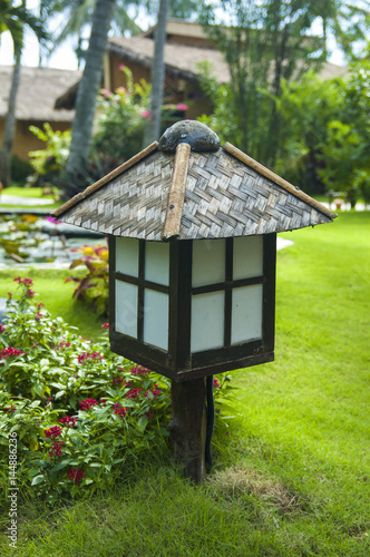 Oriental lantern in the garden