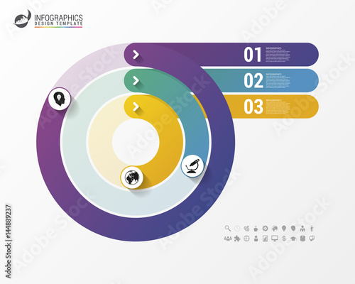 Pie Chart Circle Graph. Modern Infographics Design Template